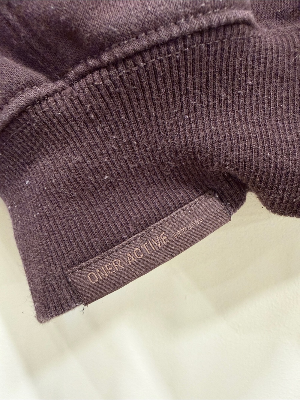 Oner Active Cropped Crewneck Sweatshirt in Dark Brown - Picture 3 of 4